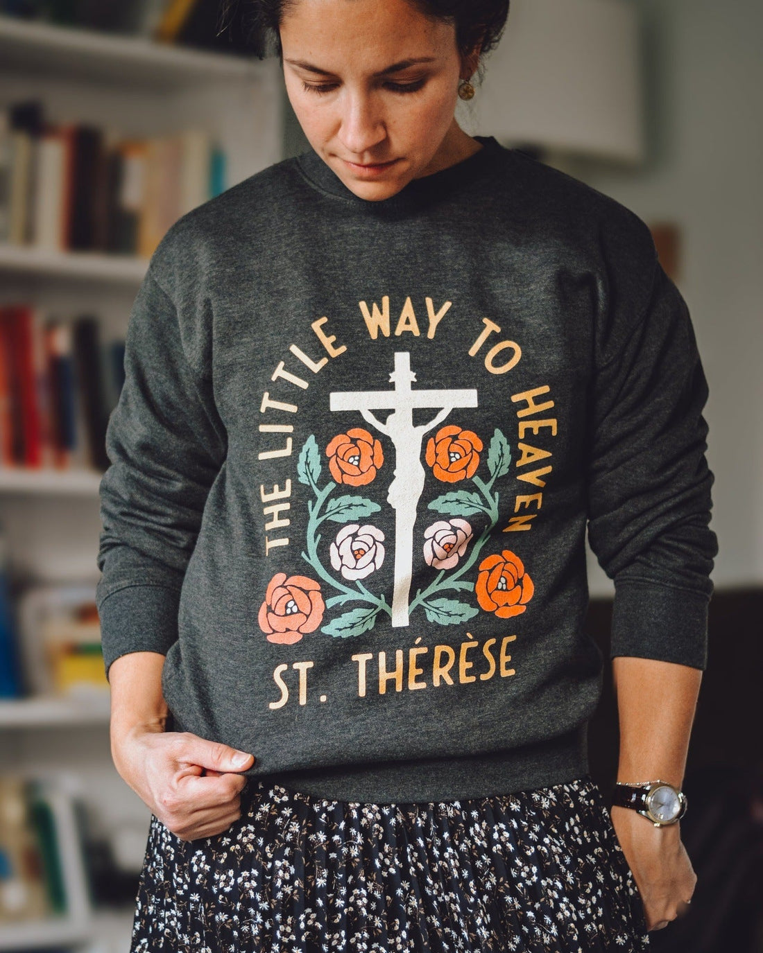 St. Thérèse Crewneck Sweatshirt - Little Way Design Co.