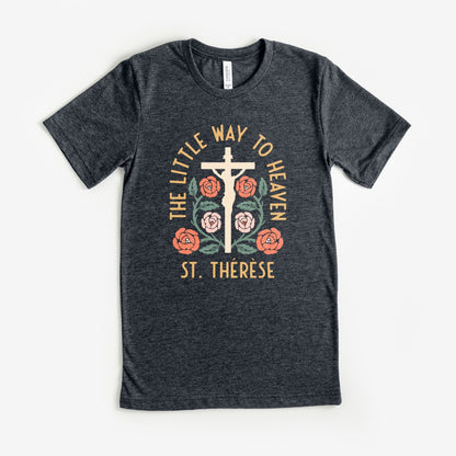 St. Thérèse Little Way Catholic T-shirt - Little Way Design Co.