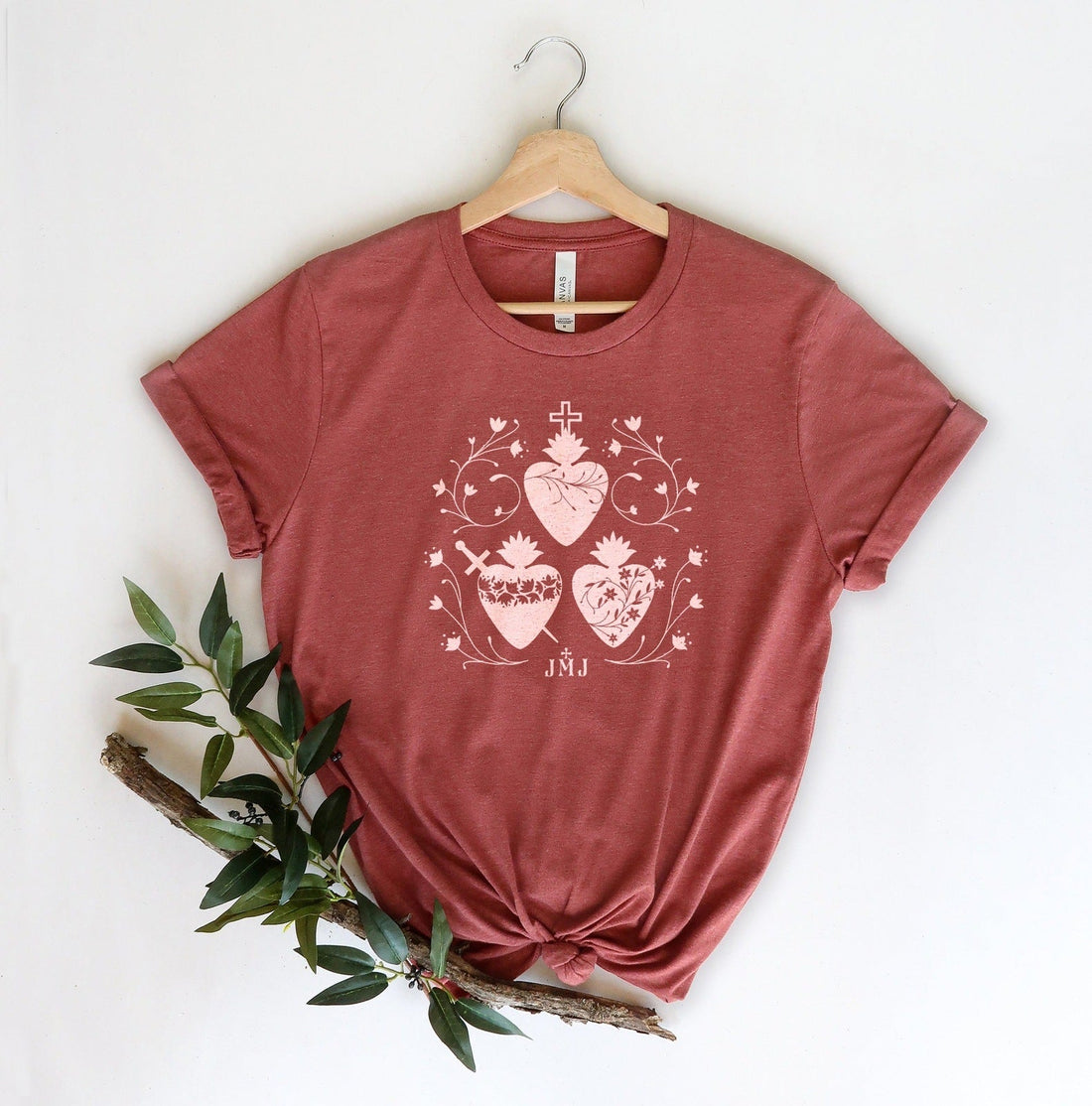 Three Hearts Clay Tee - Little Way Design Co.