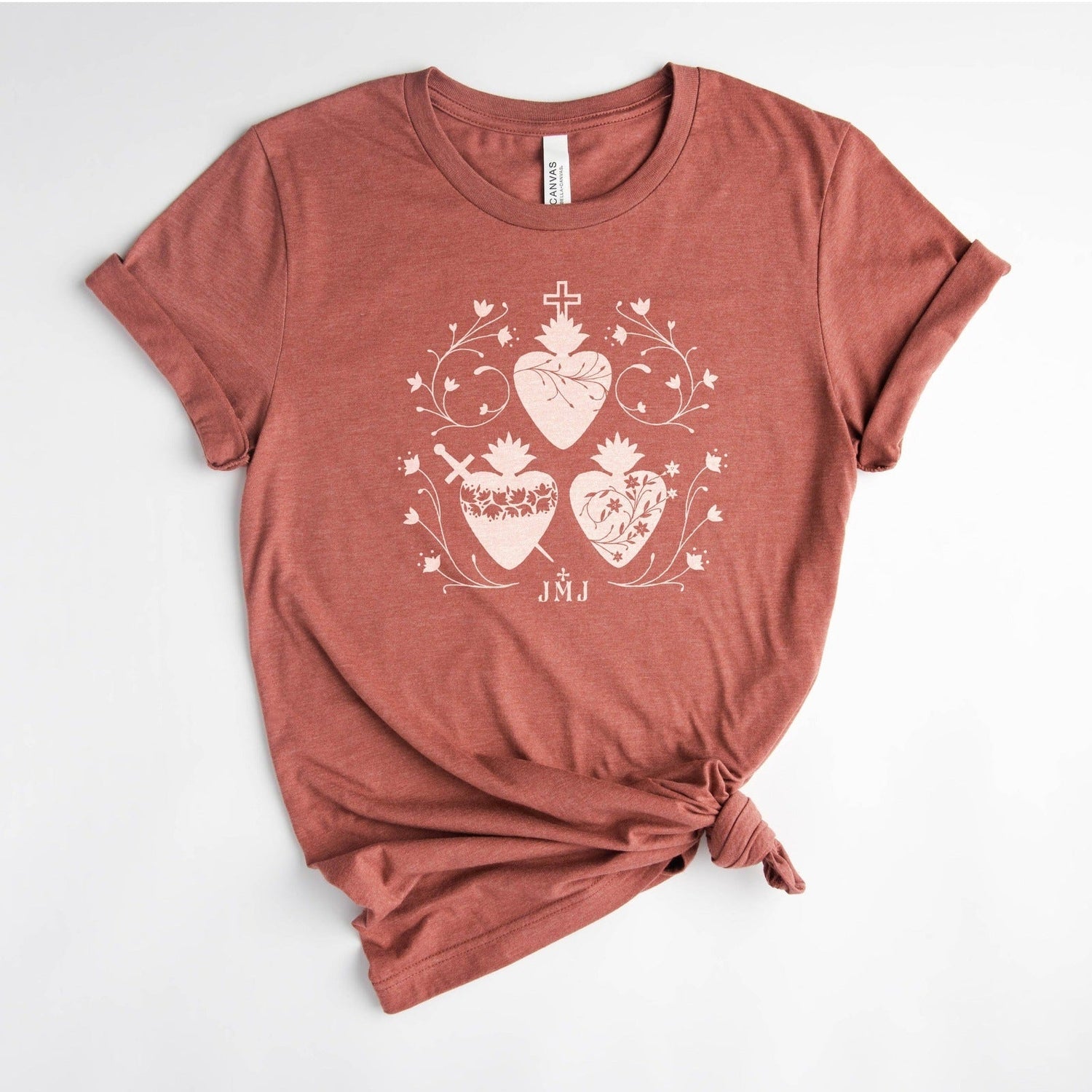 Three Hearts Clay Tee - Little Way Design Co.