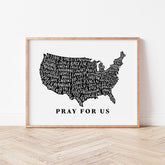 US Map Holy Men and Women Printable - Little Way Design Co.