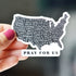 US Map Holy Men and Women Sticker - Little Way Design Co.